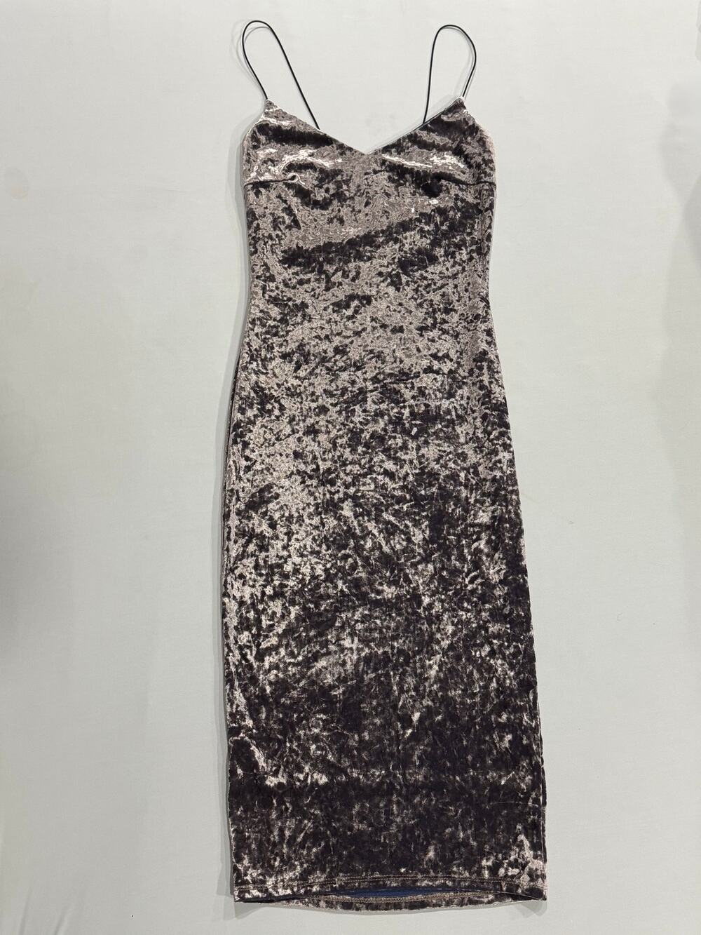 Vintage 90s Y2K Charlotte Russe Crushed Velvet Maxi Slip Dress XS